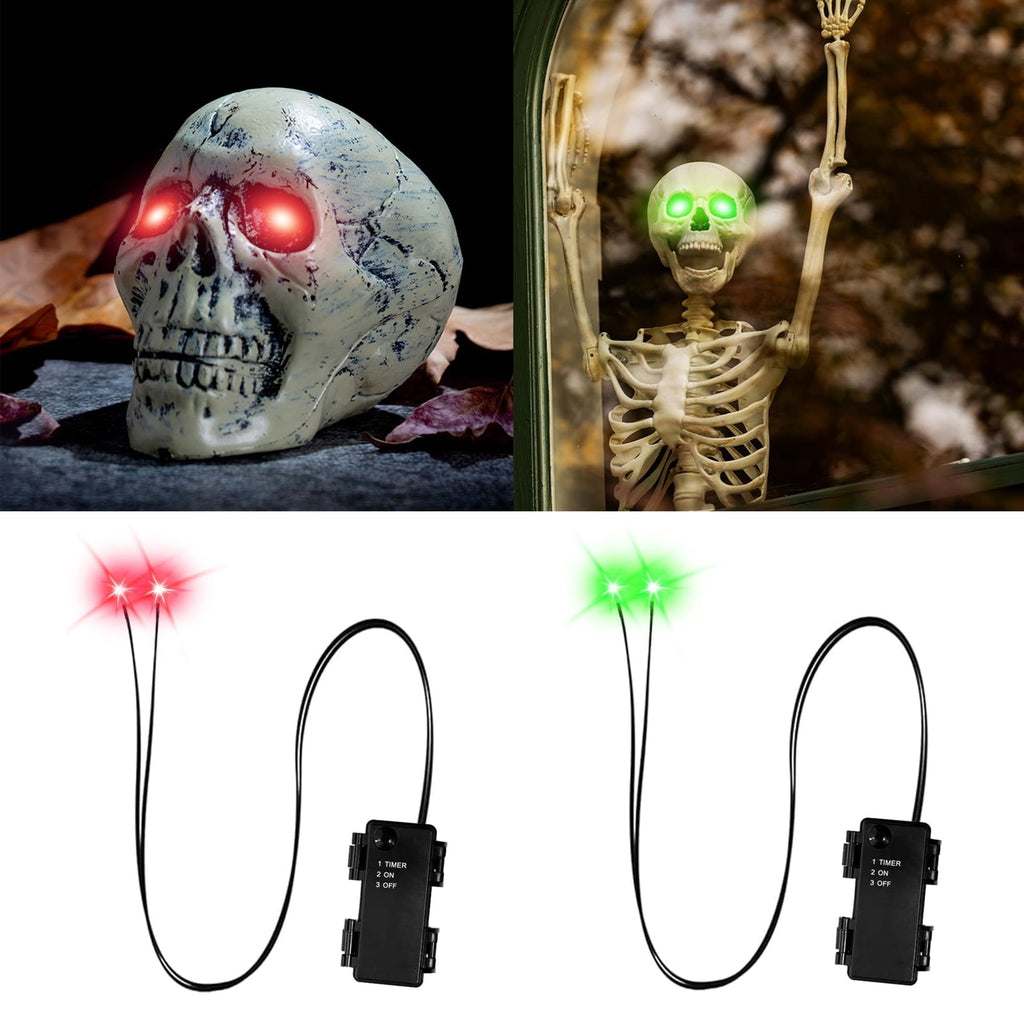 Waterproof LED Glowing Eyeball Lights Halloween Decoration Set Of 2 For Outdoor Themed Event And Property