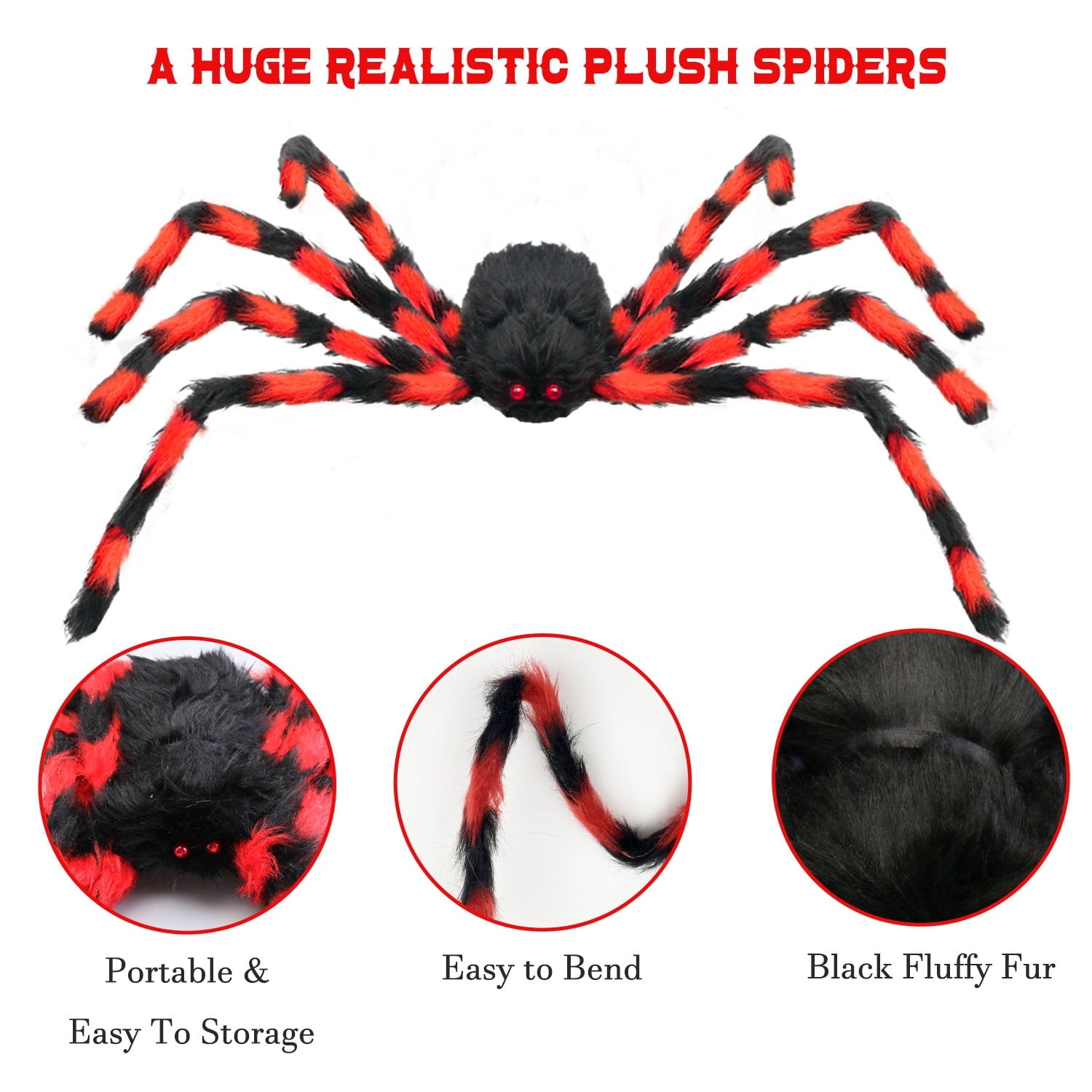 Innens 11.8ft Halloween 144 LED Purple Spider Web Lights with 35" Giant Spider Light up Cobweb Halloween Decorations for Indoor Ourdoor Garden Yard Home Patio (Black, 1Pc)