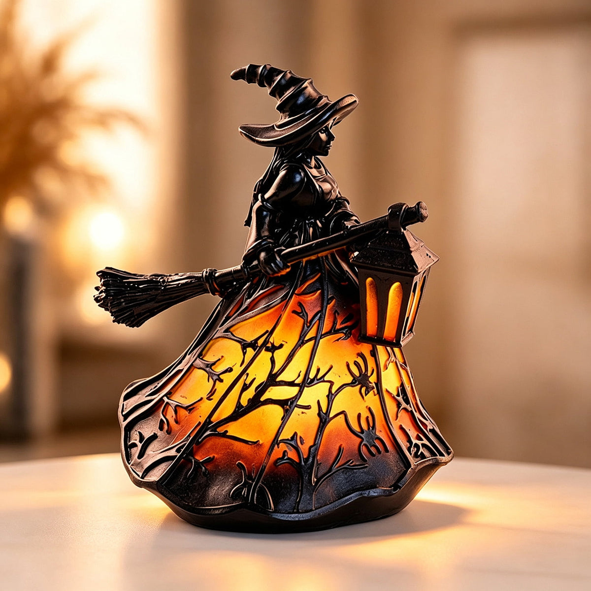 Clearance Halloween Decor-Halloween Decorations Indoor-Light up Ghost in Glass Like-Cute Ghost with Light for Home Kitchen Mantel Tabletop Party Decor and Holiday Decorations Best Halloween Gifts
