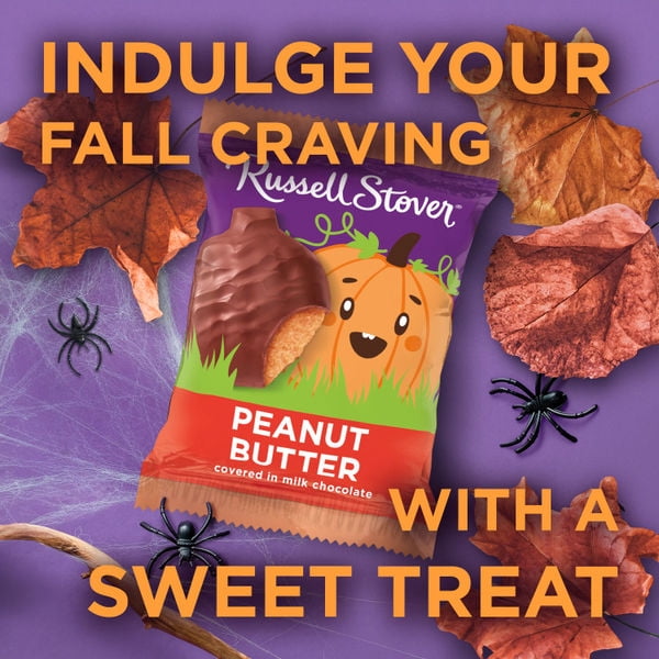 RUSSELL STOVER Halloween Milk Chocolate Chocolate Truffle Pumpkin, 1.3 oz.