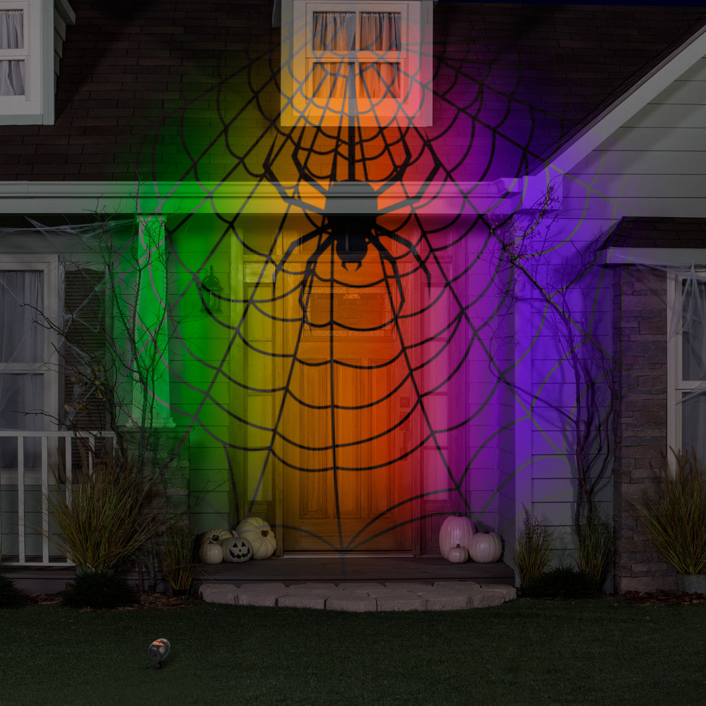 Projection Lightshow Cascading Spider with Color