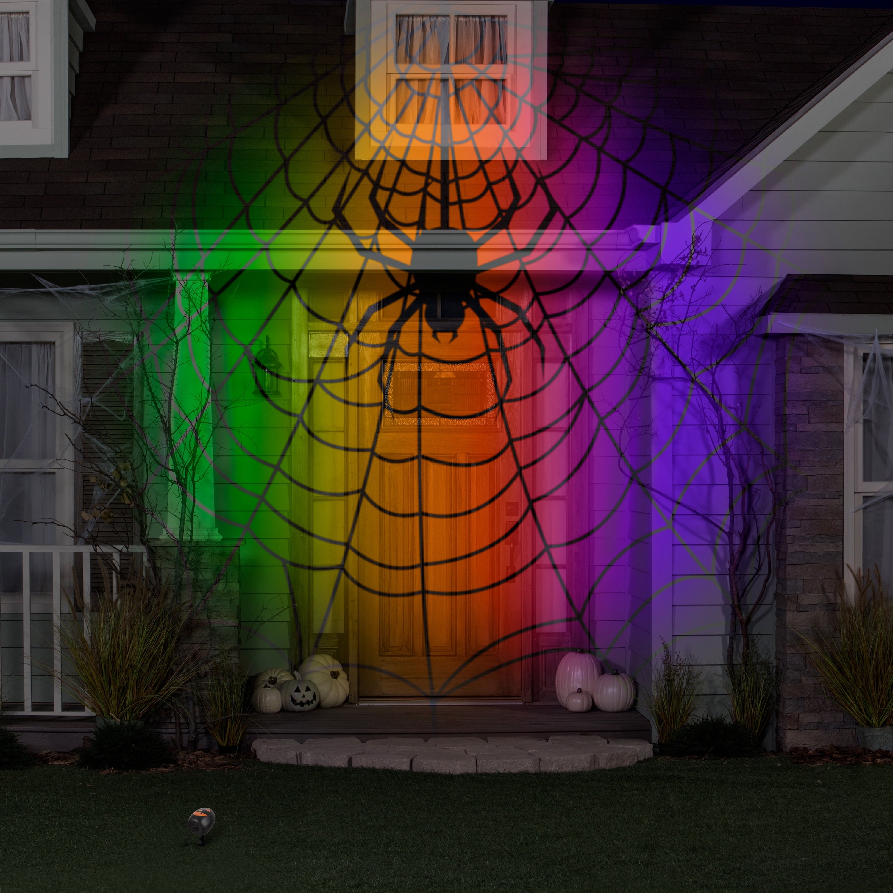 Projection Lightshow Cascading Spider with Color