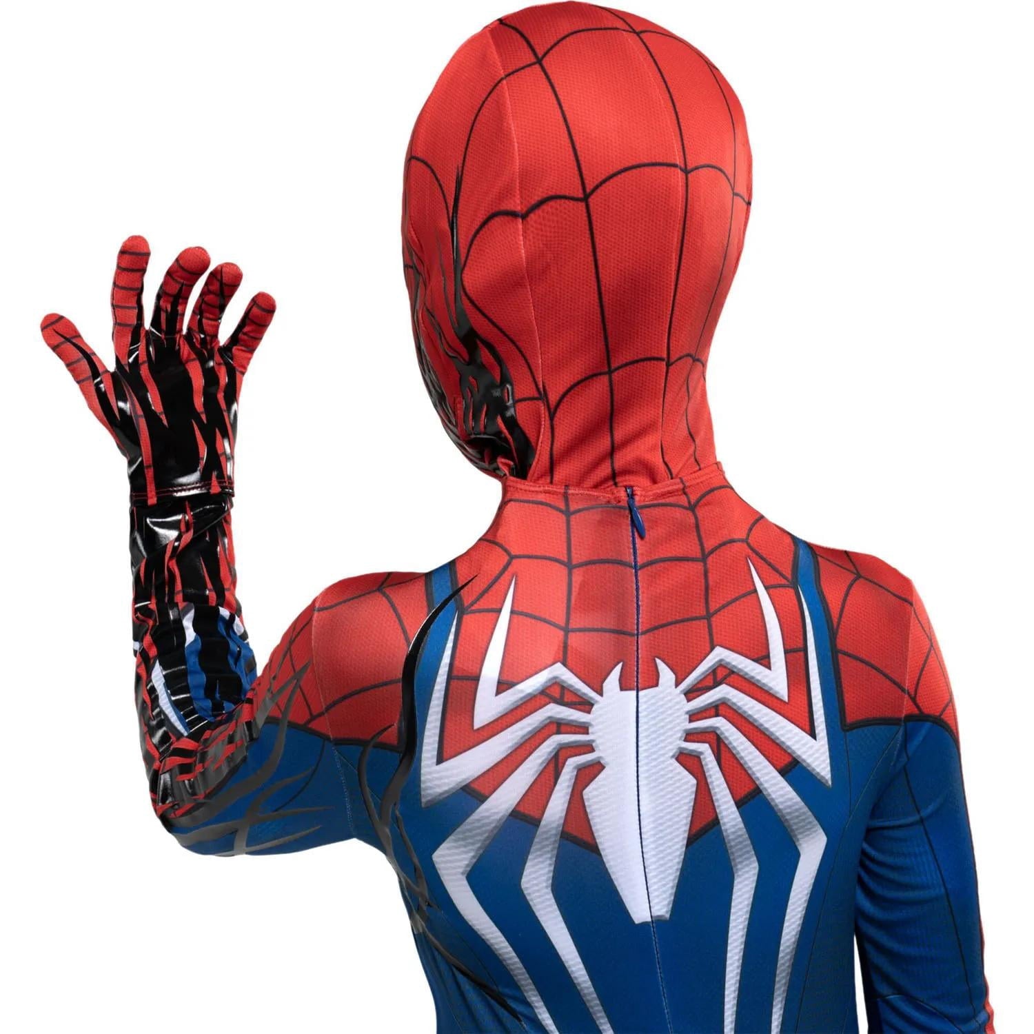 Jazwares Boys' Zentai Marvel Spider-Man 2 Advanced Suit 2.0 Symbiote Takeover Costume - Size 8-10 - Red