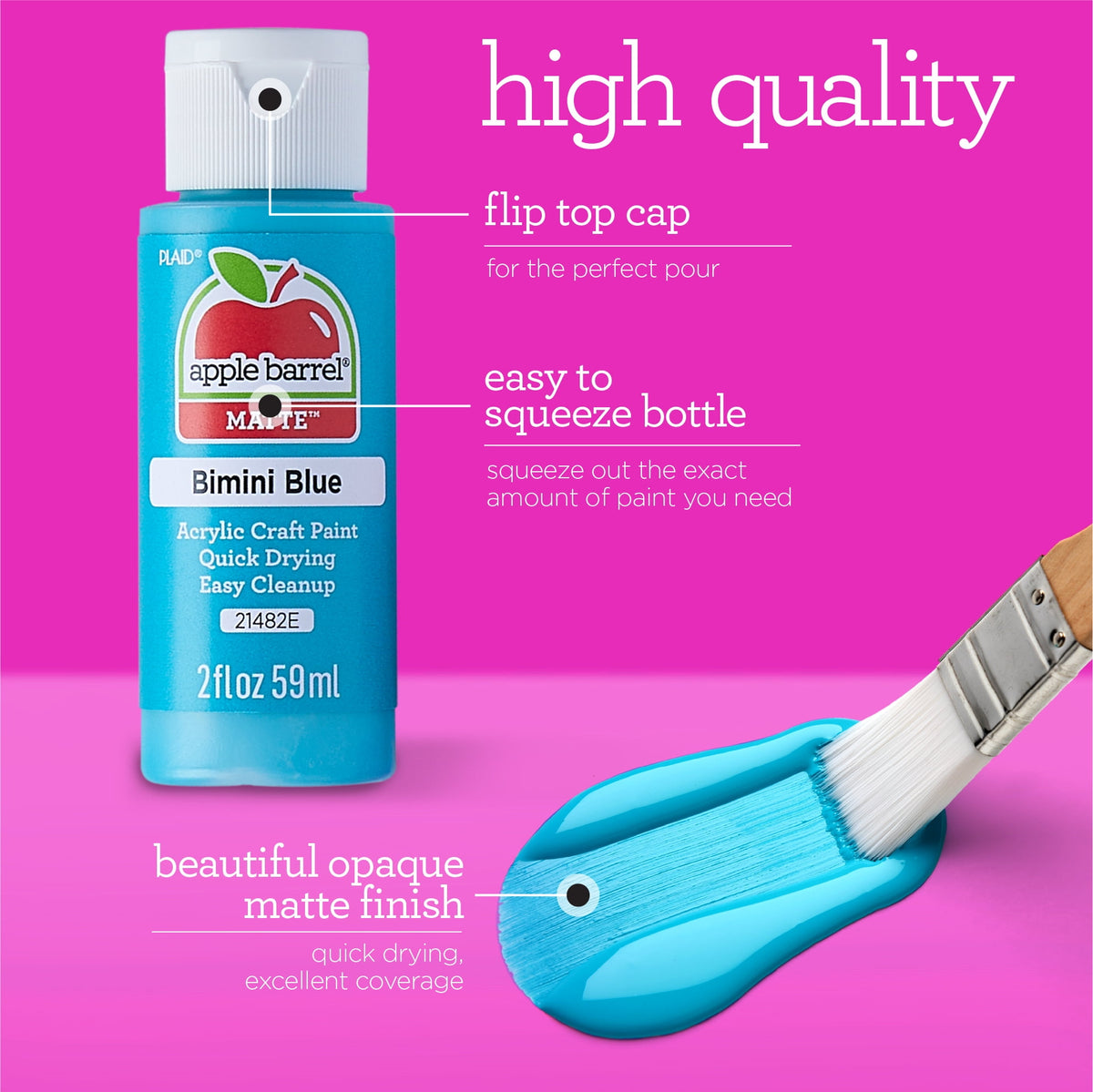 Apple Barrel Acrylic Craft Paint, Matte Finish, Purple Iris, 2 fl oz