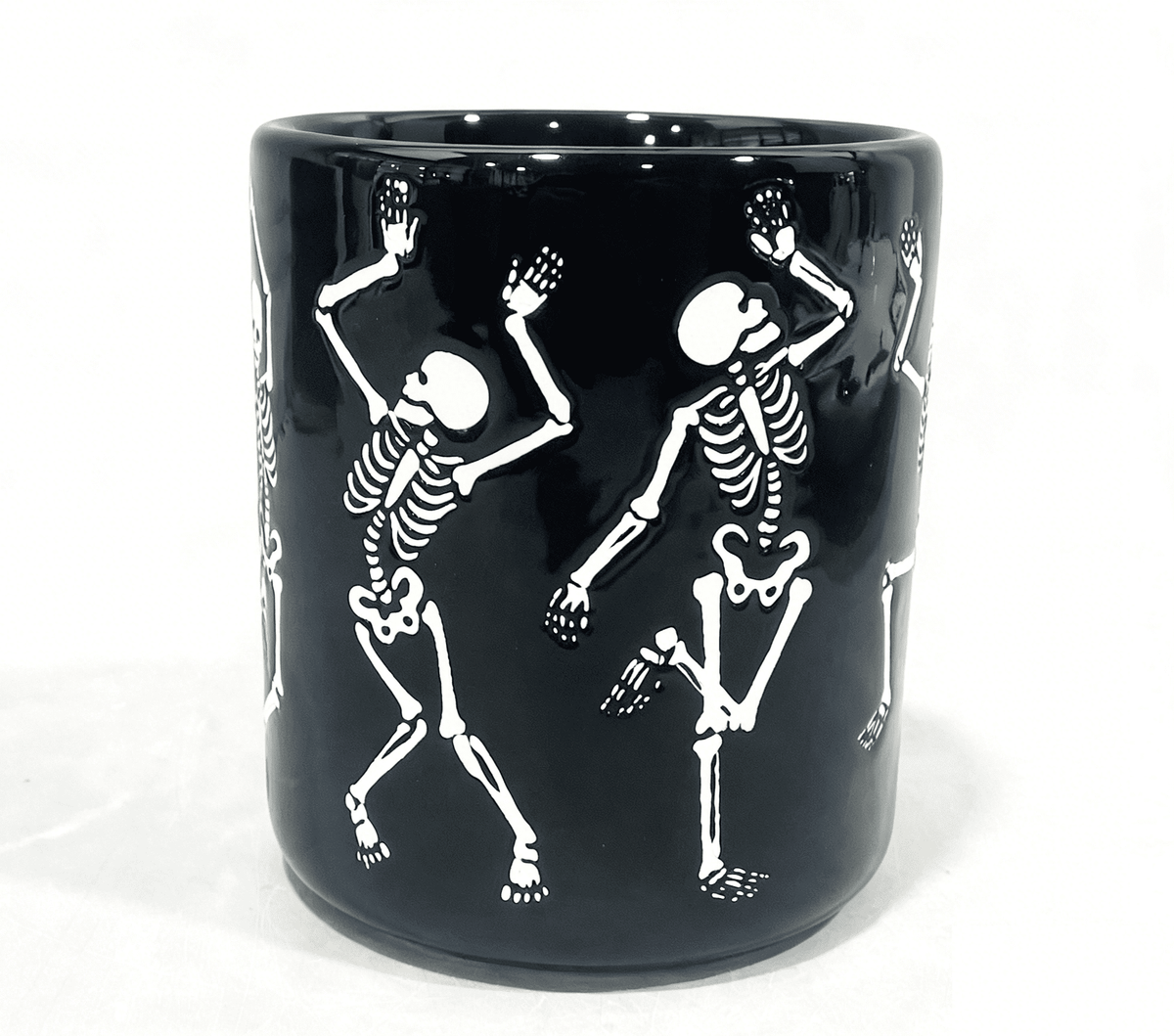 Way To Celebrate Halloween Dancing Skeleton Stoneware Mug, Black, 18.7 oz