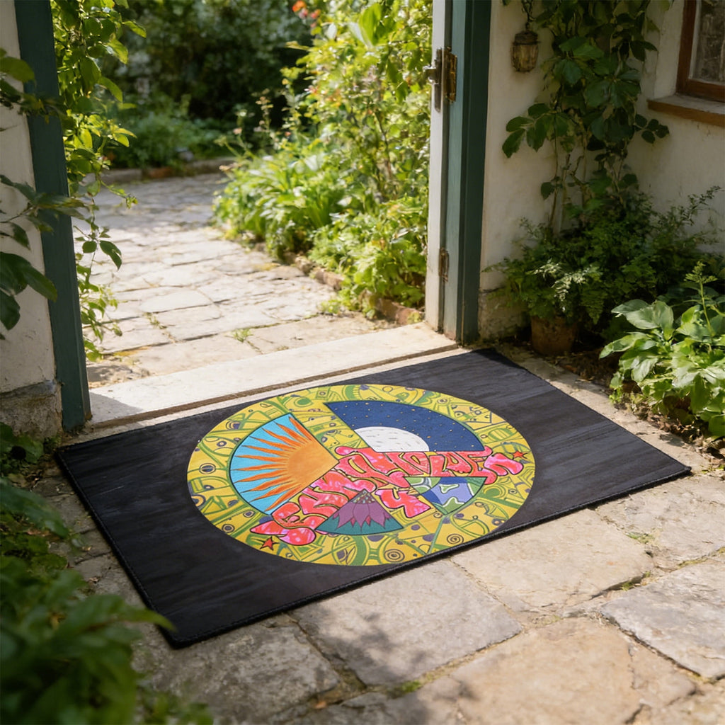 Halloween Ghost Door Mat, Cute Welcome Mat for Front Door Porch Entryway Haunted Outdoor Decor Spooky Decorative Entrance Doormat Non Slip Halloween Rug, 16" x 24"