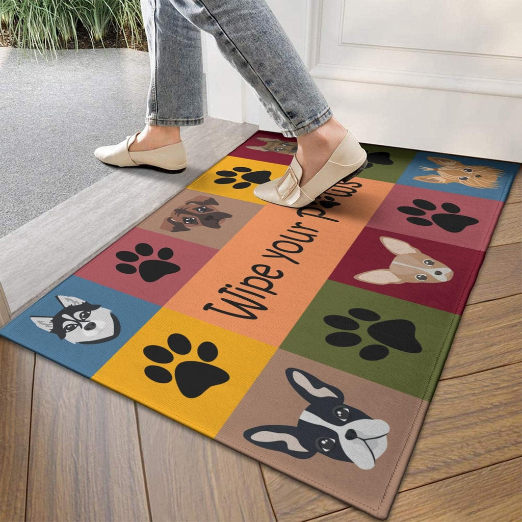 Bear Rugs Tribal Doormat Non-Slip Absorbent Resist Dirt Front Door Mat Machine Washable Welcome Mats Outdoor Inside Floor Rugs for Entryway 30" X 17"…