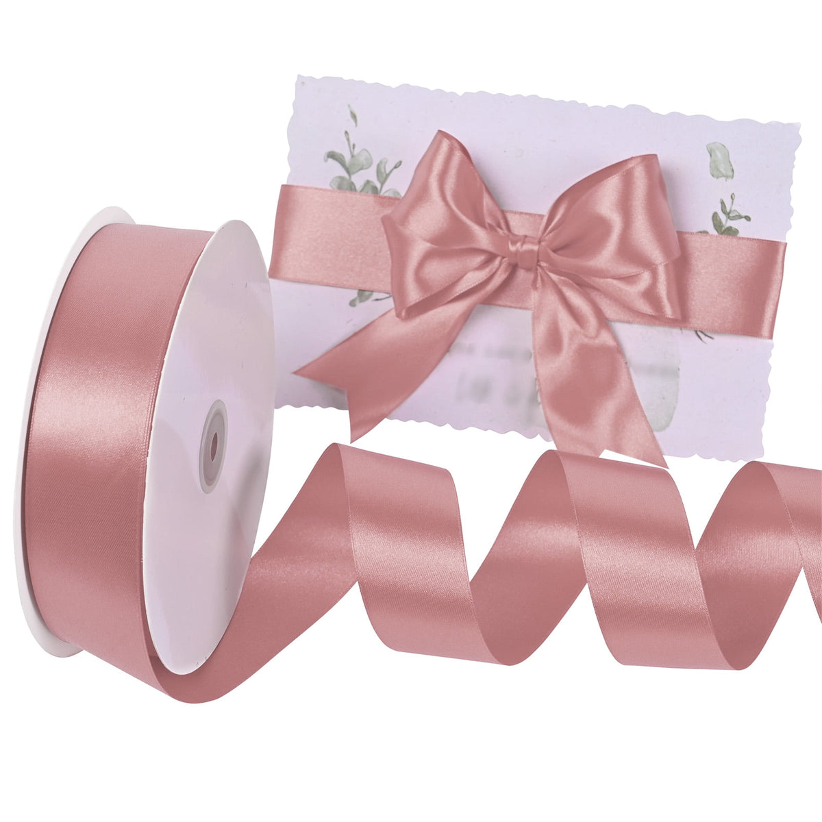 LoomJoyz Double Face Light Purple Satin Ribbon 5/8 inch X 50 Yards, Easter & Spring Decor Ribbon for Gift Wrapping, Weddings, Parties, Hair Bows & Invitations Decorations