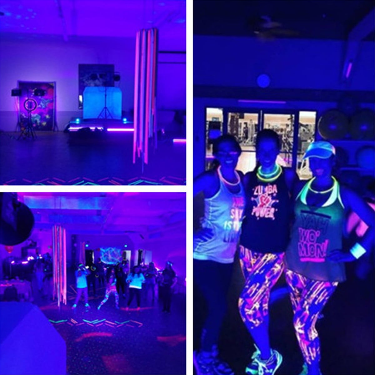 Hvxrjkn UV 48 LEDs Black Light 10W Ultraviolet Black light Bar for Room Party Decor Stage Lighting, Halloween, Body Paint, Fluorescent Poster