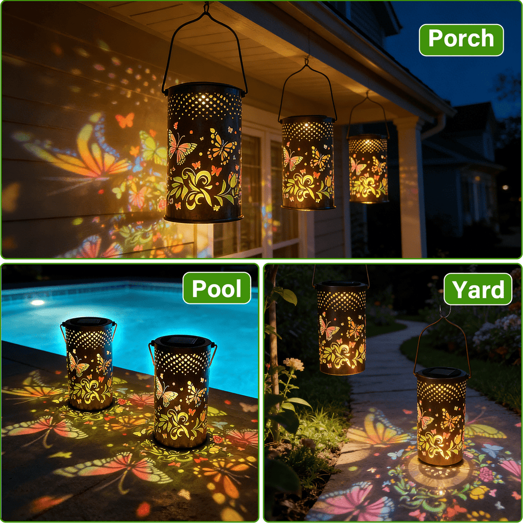 Colorful Solar Lanterns IP65 Outdoor Waterproof, Mother's Day Gifts for Women Mom Grandma - LED Colorful Sunflower Solar Lights Metal Hanging Lantern for Patio Yard Porch