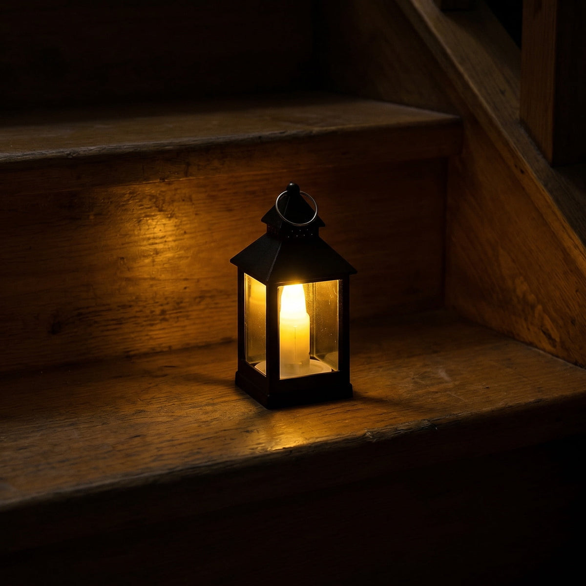 Djiypn Mini Lanterns 2Pack LED Small Lanterns Decorative Indoor Outdoor Hanging Lantern Decorative Candle Light Farmhouse Decor for Weddings Western Camping Party Halloween Christmas Decorations