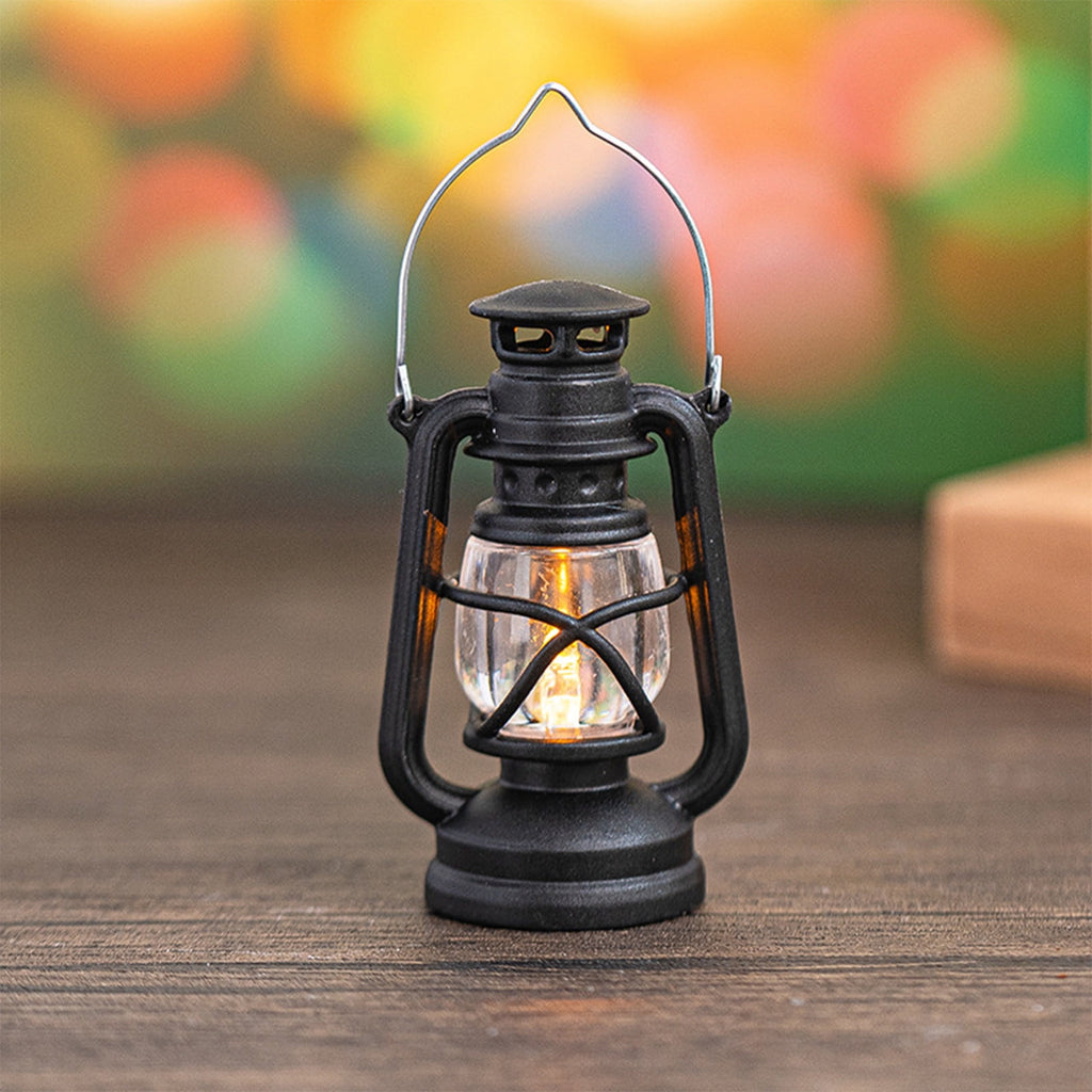 Djiypn Mini Lanterns 2Pack LED Small Lanterns Decorative Indoor Outdoor Hanging Lantern Decorative Candle Light Farmhouse Decor for Weddings Western Camping Party Halloween Christmas Decorations