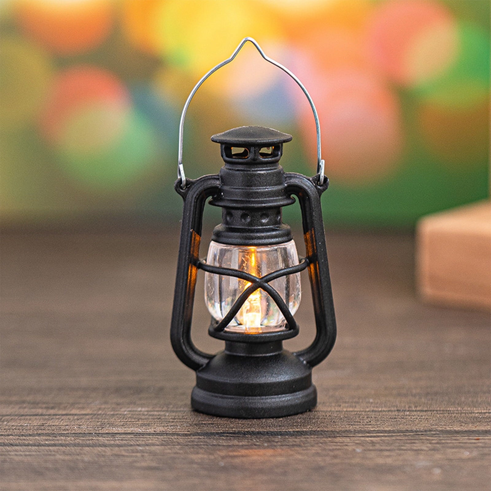 Djiypn Mini Lanterns 2Pack LED Small Lanterns Decorative Indoor Outdoor Hanging Lantern Decorative Candle Light Farmhouse Decor for Weddings Western Camping Party Halloween Christmas Decorations