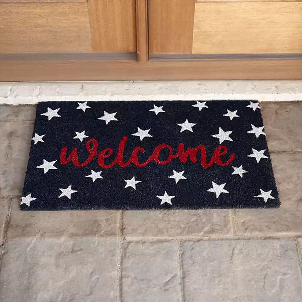 Clearance! 4th of July USA Bow Flag Bath Rugs, 24"x16" Red White Blue Decorative Bathroom Mat, Independence Day Embroidered Patriotic Lumbar Decor, Gift for Mom Dad Friend Family