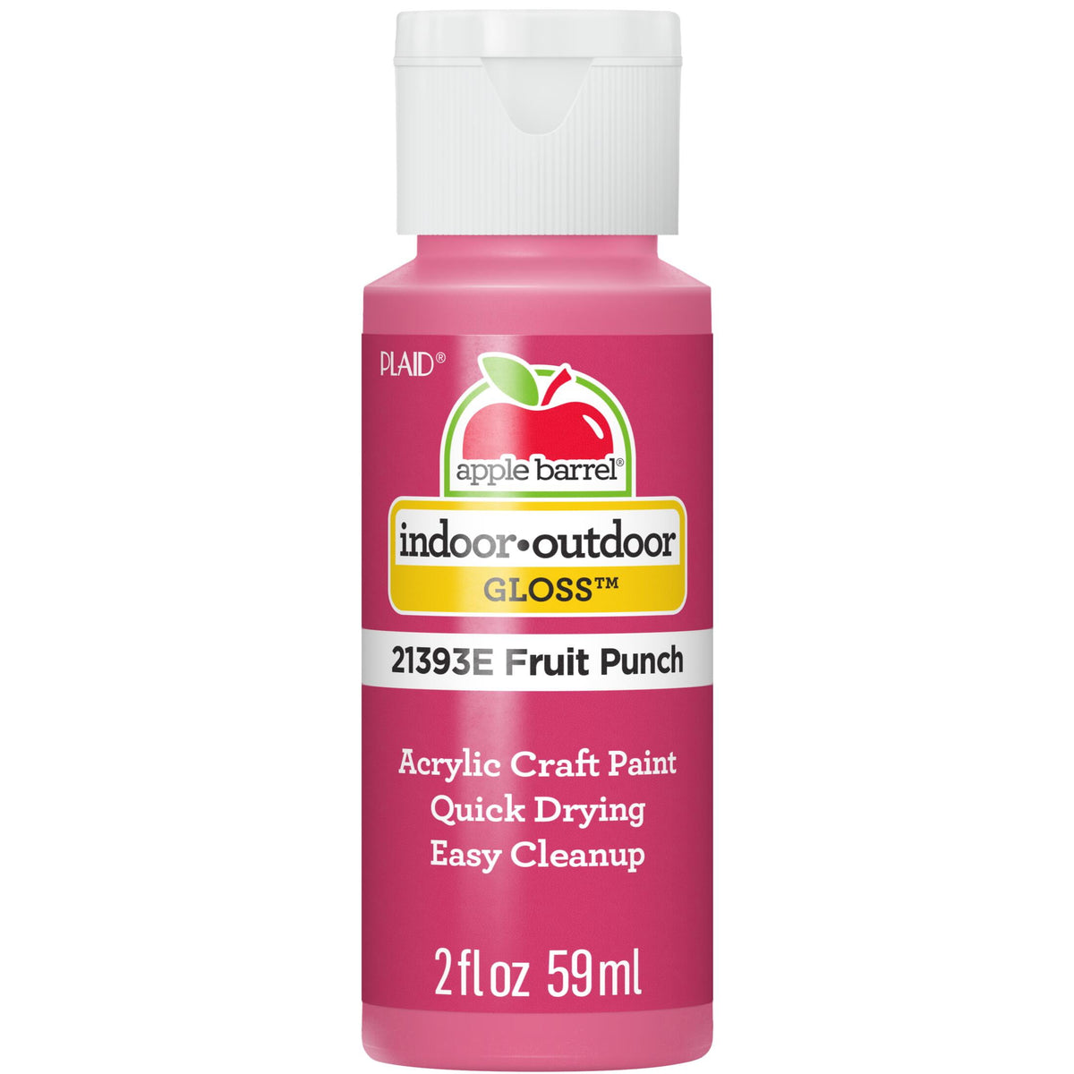 Apple Barrel Acrylic Craft Paint, Gloss Finish, Black, 2 fl oz
