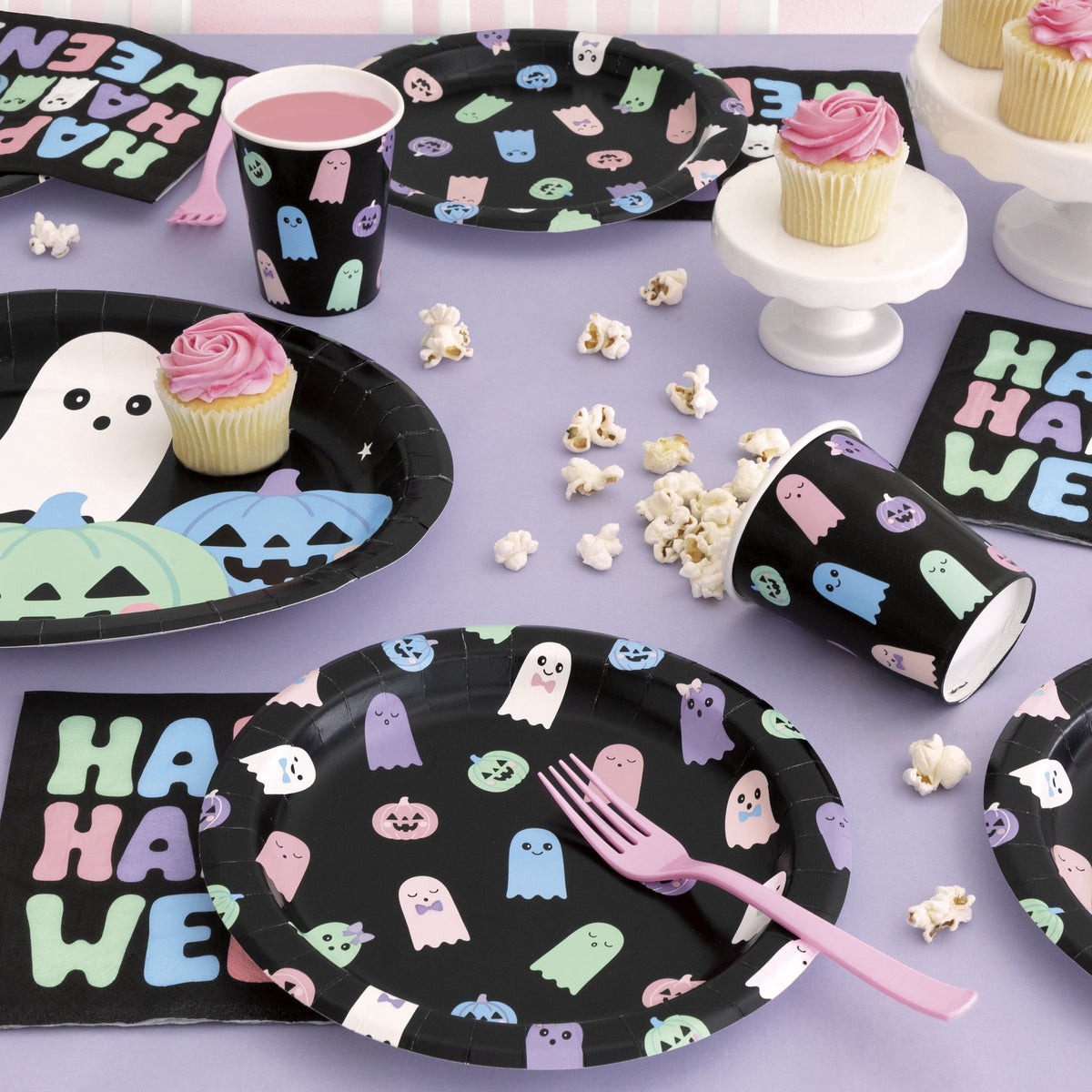 Happy Halloween Disposable Paper Napkins, Multicolor, 6.5" x 6.5", 16 Count, Halloween by Way To Celebrate