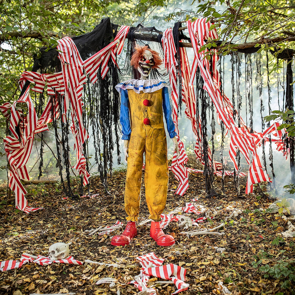 Seasonal Visions Animated Twitching Clown Halloween Decoration - 5 ft