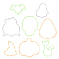 Way To Celebrate 8-Piece Stainless Cookie Cutters, Orange, Green, Purple