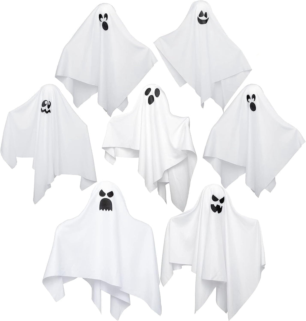 Joyfy 3 Pack Halloween Hanging Ghosts Decorations,27.5" Cute Scary Flying Ghosts Outdoor Hanging Halloween Decorations Yard Decorations