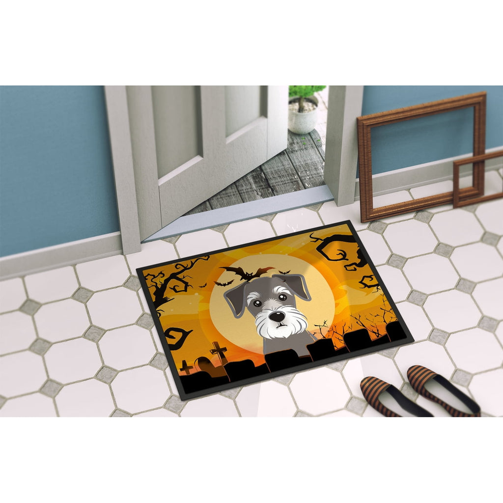Caroline's Treasures BB1764JMAT Halloween Schnauzer Door Mat, Indoor Rug or Outdoor Welcome Mat 24x36 Doormat , 36"L x