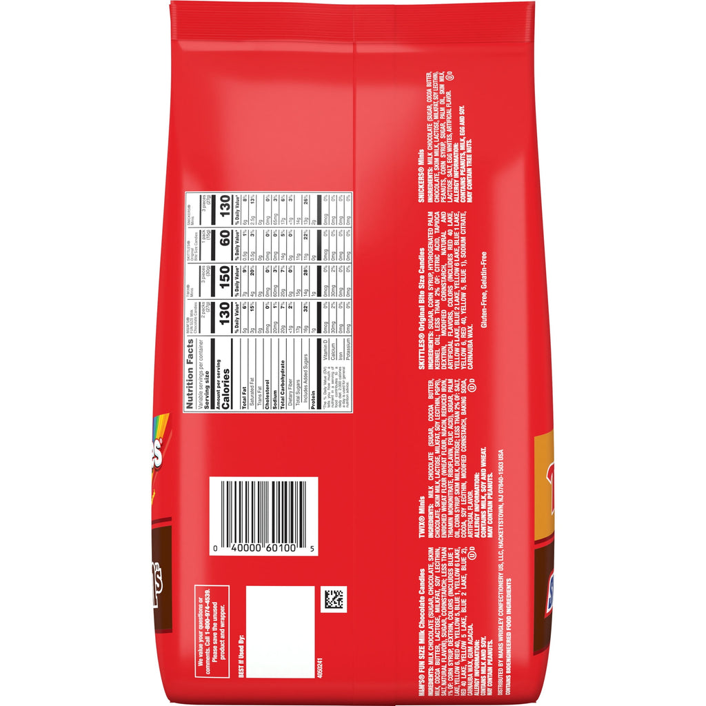 M&M's, Snickers, Skittles & Twix Halloween Candy Variety Pack - 60 Ct Bulk Bag