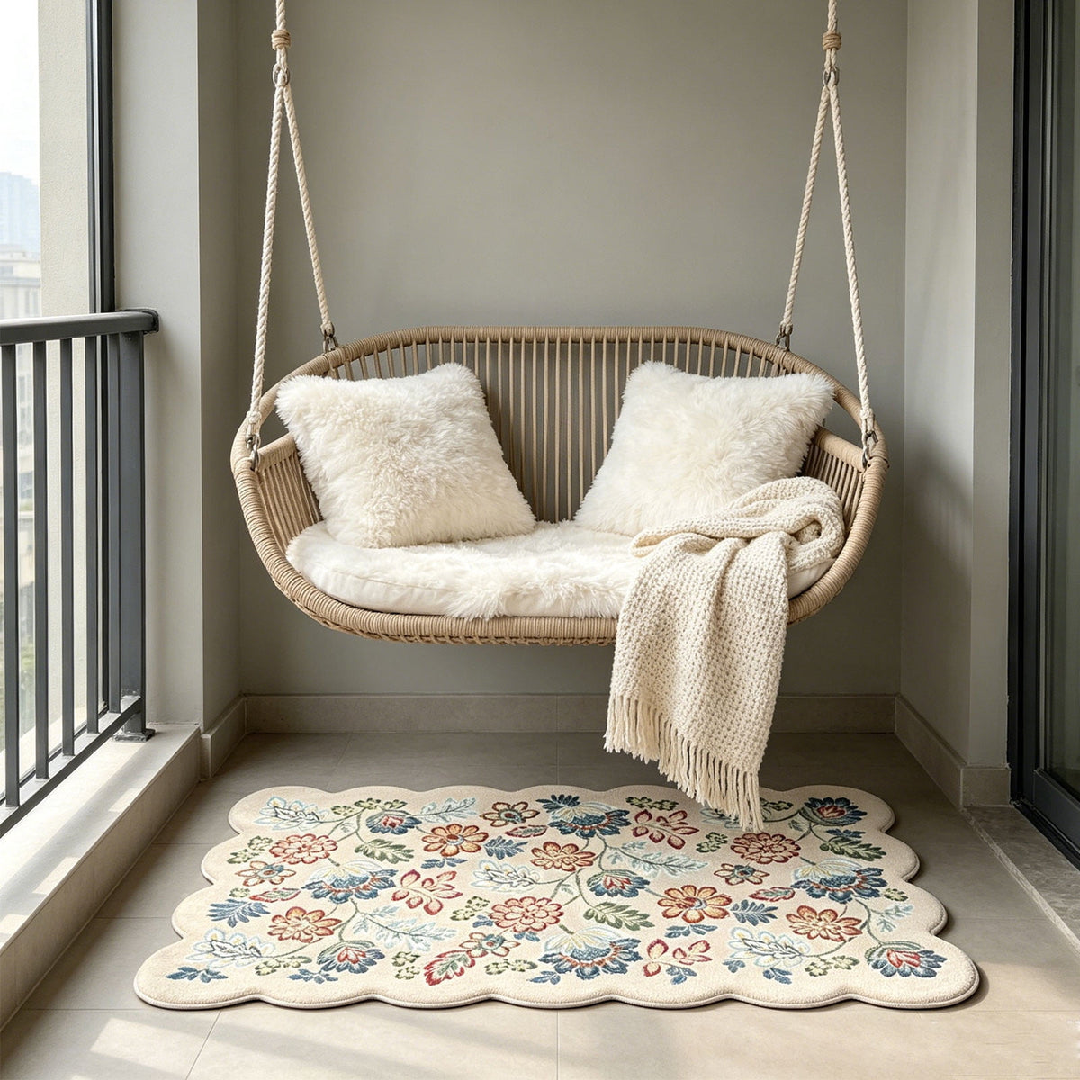 Front Door Mat Indoor Outdoor Entrance Rug, Semicircular Entrance Mat, Half Round Waterproo Non-Slip Durable Rubber Doormat for Garage, Patio, 29.5 inch