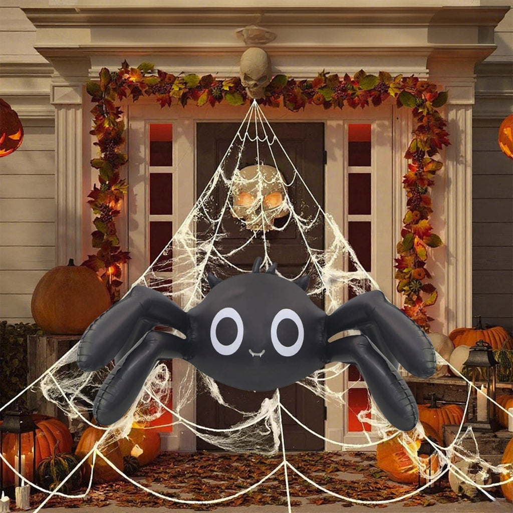 TaTaai Gift Spider Foil Balloon, Large Cute 6-Legged Black Spider Design Mylar Balloon for Spooky Trick-or-Treating, Decorations, and Halloween Party Supplies