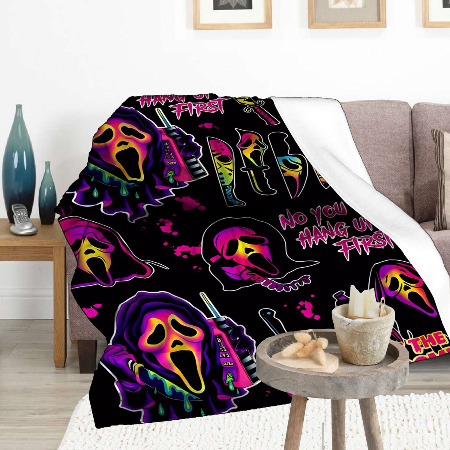 Jbralid This is My Horror Movie Watching Blanket, Horror Movie Blanket, Halloween Blanket, Scary Movie Blanket, Horror Blanket Gifts for Halloween 40x50 in