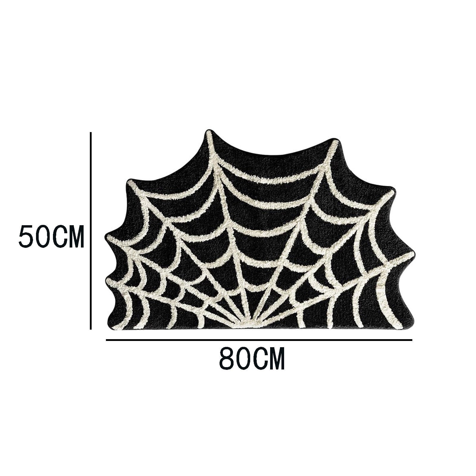Konghyp Halloween Floor Mat Non-slip Rug, Cozy Spiderweb Decoration, Perfect for Living Room Entrance Bedroom, Ideal for Holiday Gathering, Indoor Use Entrance Mat