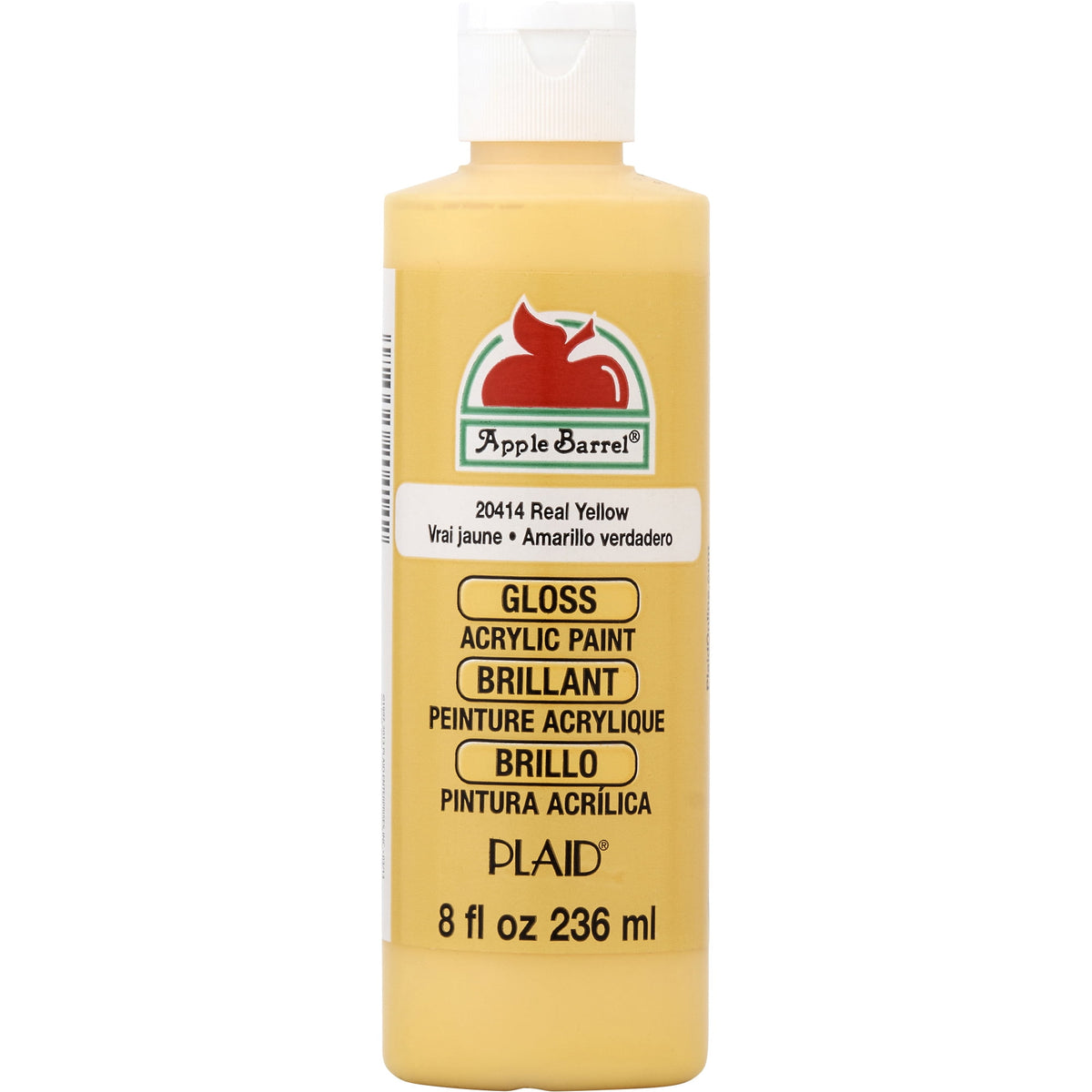 Apple Barrel Acrylic Craft Paint, Gloss Finish, White, 8 fl oz