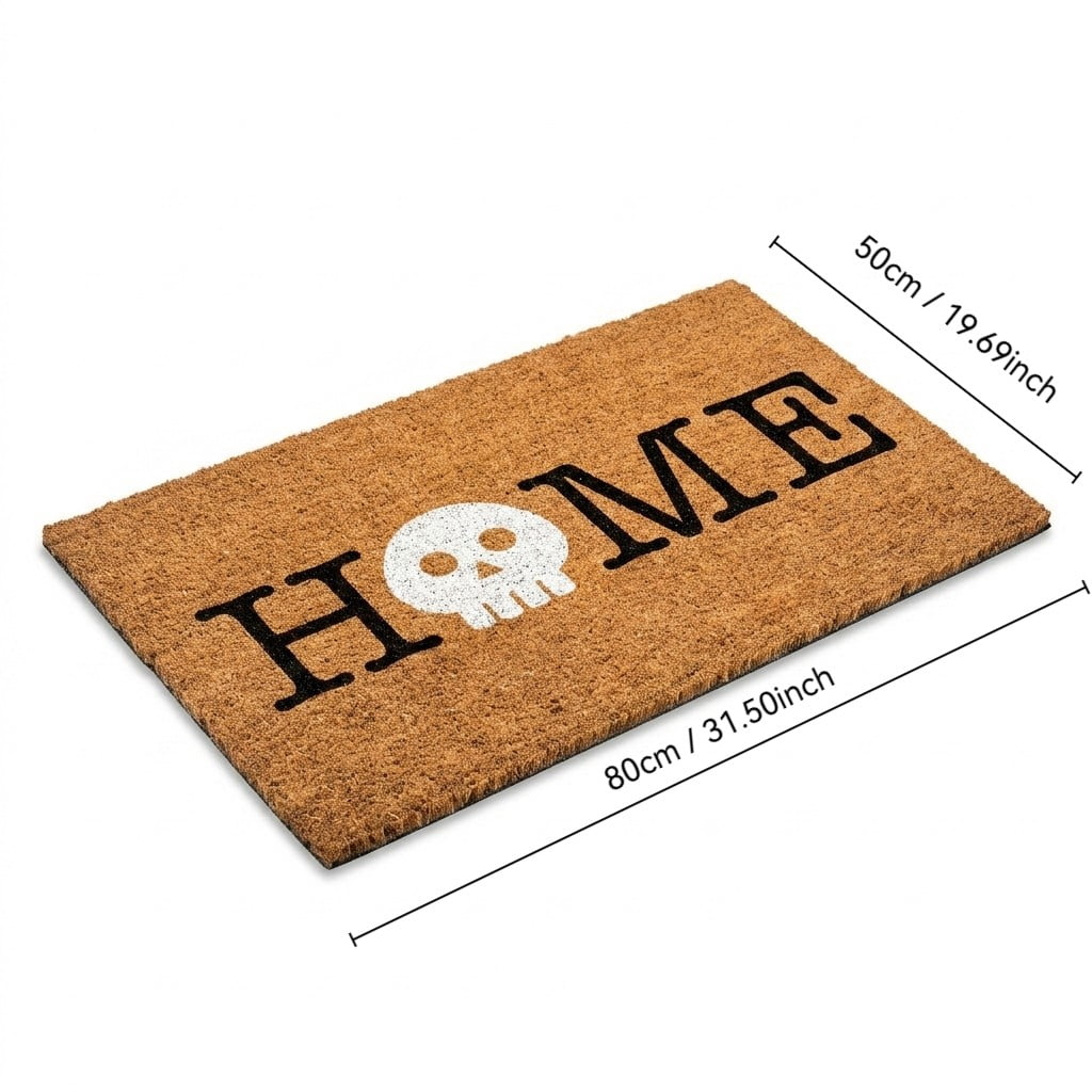 Halloween Dachshund Door Mat, 30"×18" Non-Slip Pumpkin Dachshund Floor Rug, Mat for Home Porch Fall Decor & Pet Lover Housewarming Gift