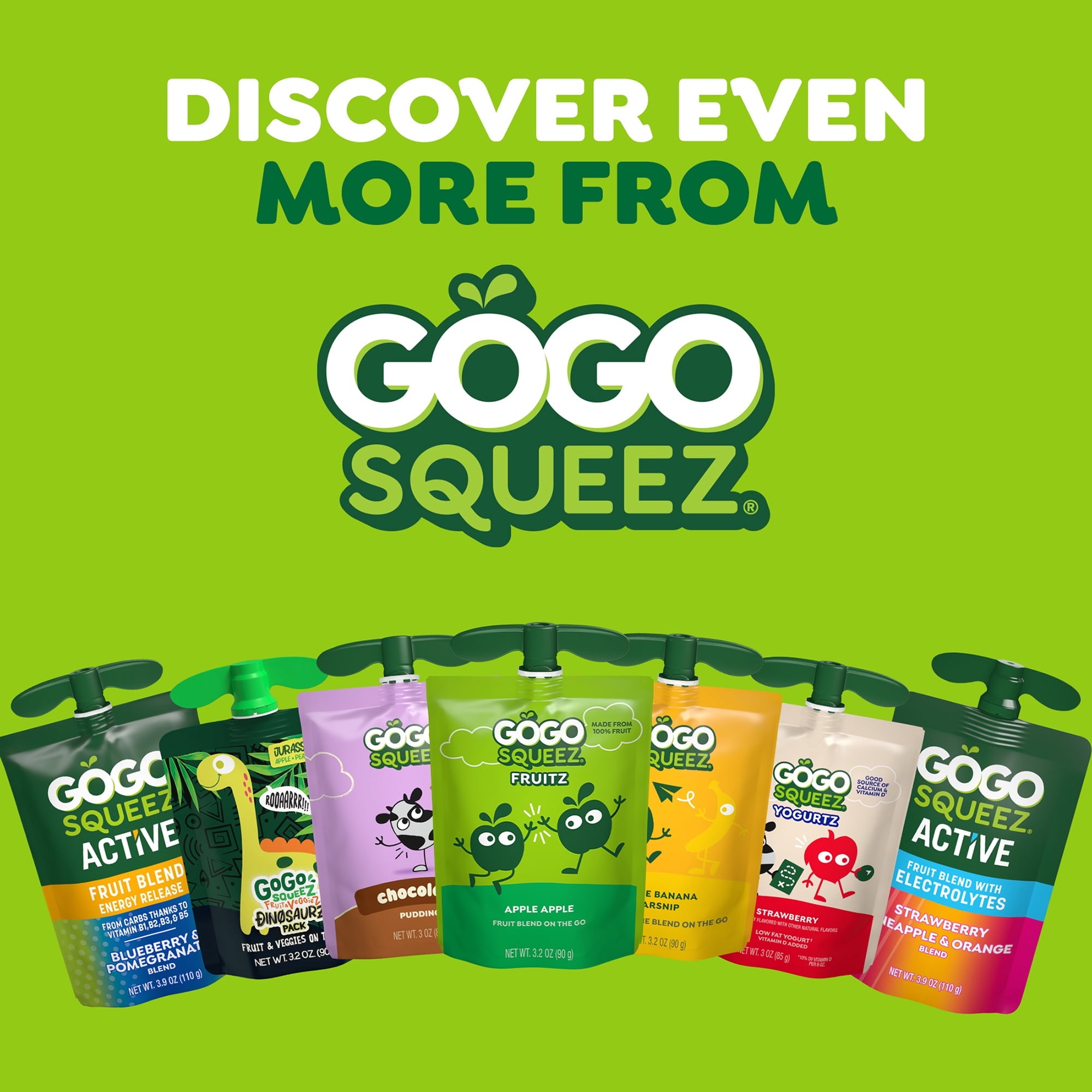 GoGo squeeZ No Sugar Added Halloween Apple Pumpkin Spice Variety Pack, 3.2 oz (20 Pack)