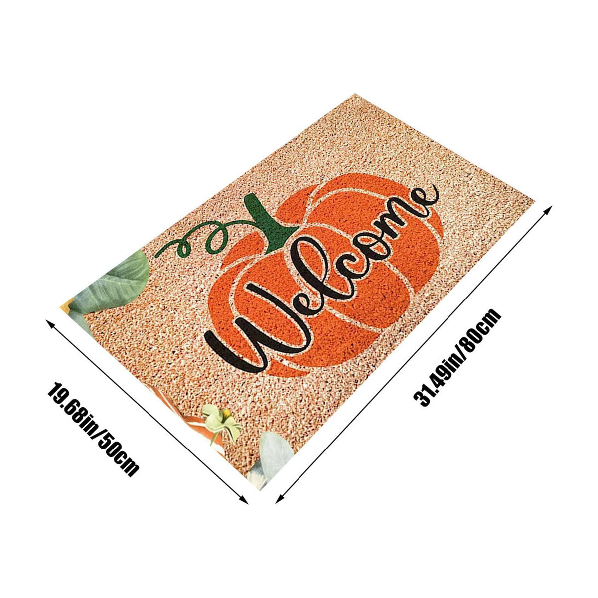 JOGZMZ Halloween Pumpkin Area Rug Bright Pumpkin Floor Mats Slip Resistants Earth Floor Mats For Front Door Bathroom Kitchen Room 19.67×31.49in