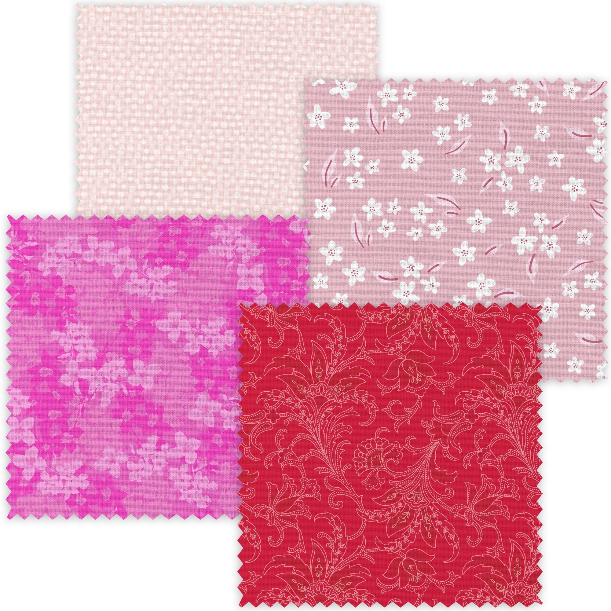 Waverly Inspirations 1 Yard 100% Cotton Lucy Ditsy, Pink, 44" Wide for Quilting & Sewing