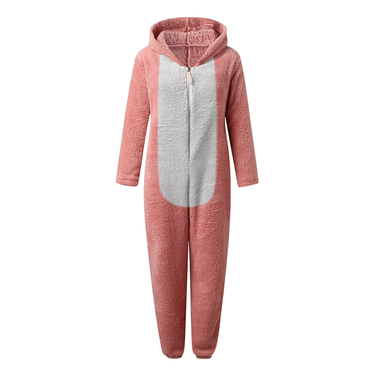 QATAINLAV Sherpa Fleece Jumpsuit for Women Winter Warm Fuzzy Onesie Pajamas Cute Cat Hooded Romper Casual Zip Up Overalls Sleepwear Black XL