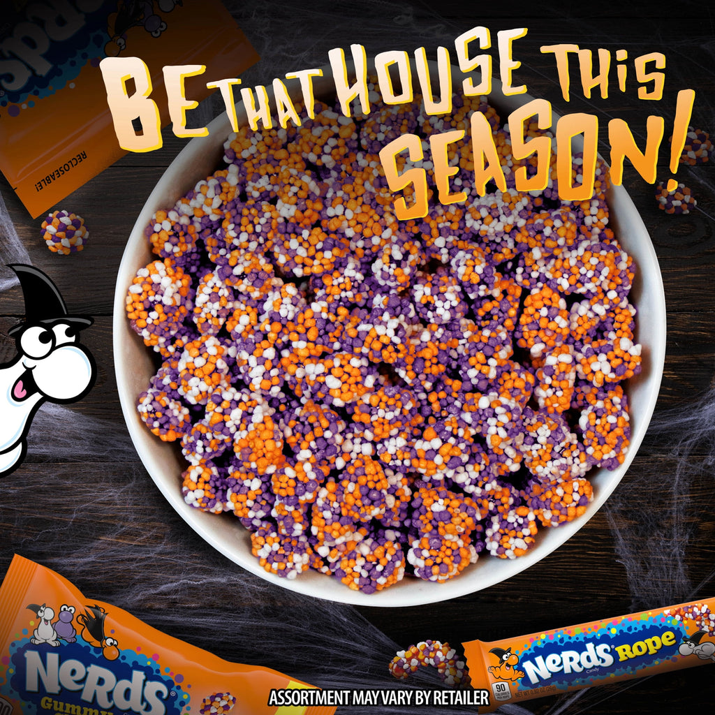 Nerds Spooky Gummy Clusters, Trick-or-Treat Halloween Candy, Nerds Gummy Candies, 8 oz, 16 Count