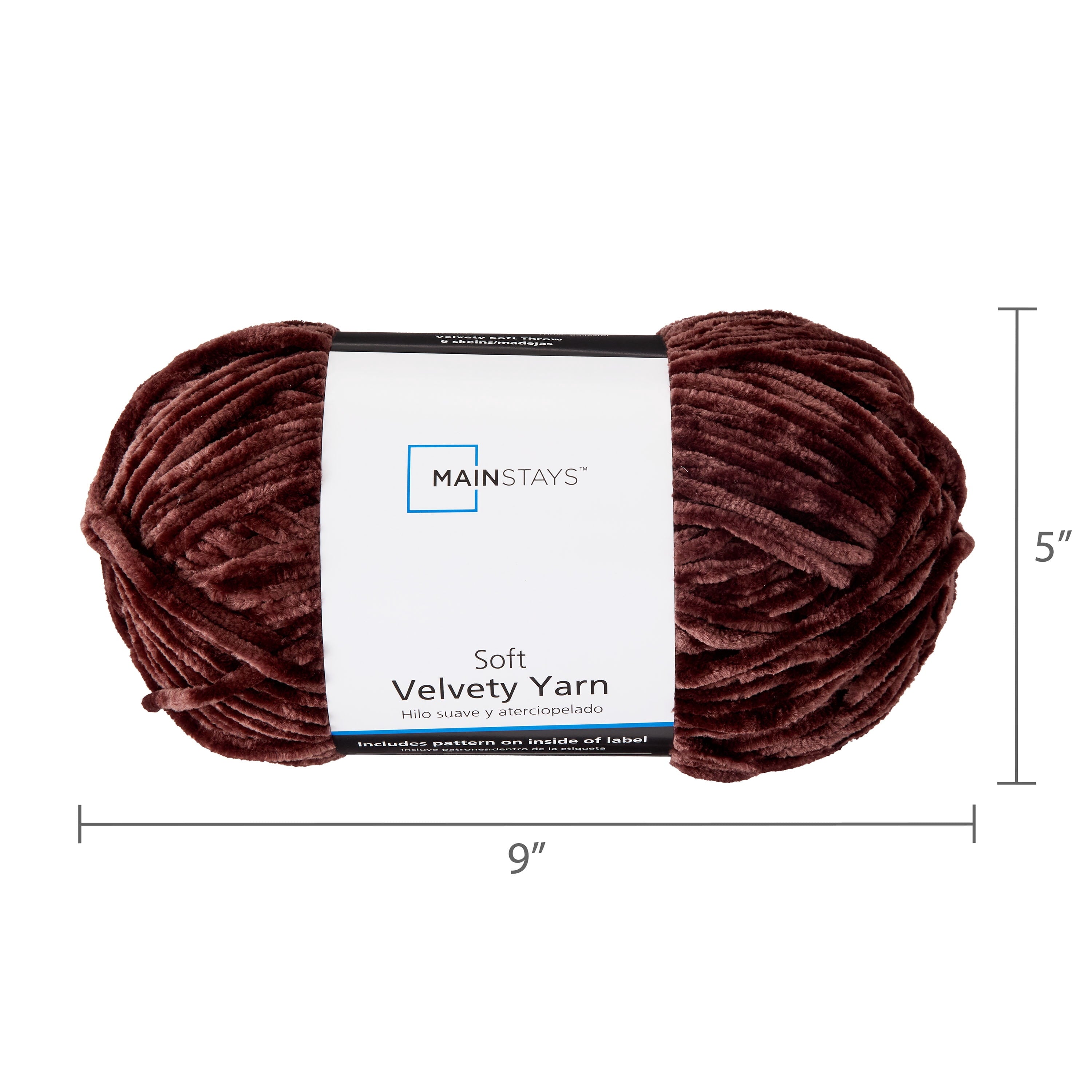 Mainstays Soft Velvety Yarn, 315 yd, Light Blue, 100% Polyester