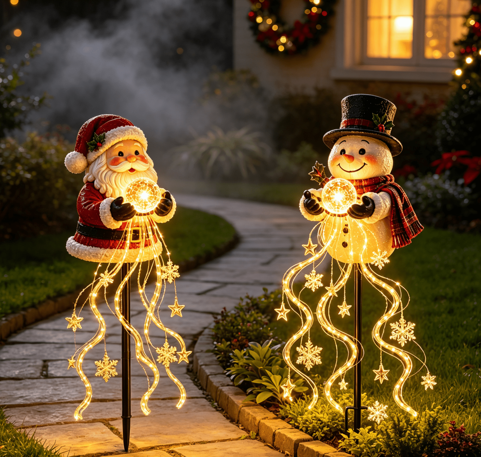 Stijggn Witch Hat Lights Halloween Glowing Lights, Waterproof Hanging Witch Hat Decorations, Warm Light Festival Ornaments for Indoor Outdoor Yard Garden Party Halloween Decor