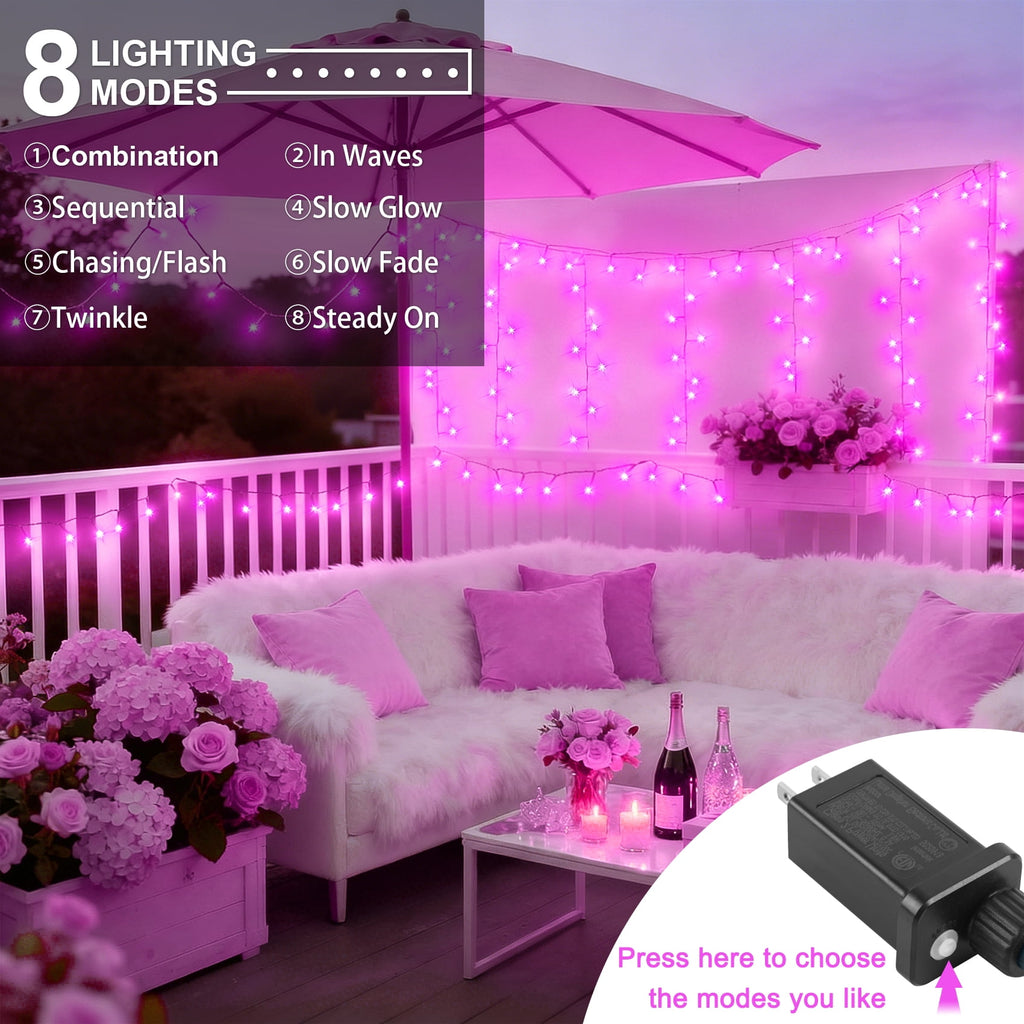 Scidweet Christmas String Lights, 108 ft 300 Twinkle String Lights for Xmas Christmas Tree Indoor Outdoor Home Decorations, Multicolor