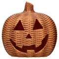 Light-Up Woven Jack-o'-Lantern Decoration, Tan, 8.6", Halloween by Way To Celebrate