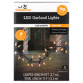 Indoor/Outdoor 90-Count LED Garland Lights, Orange, 9', Halloween by Way To Celebrate