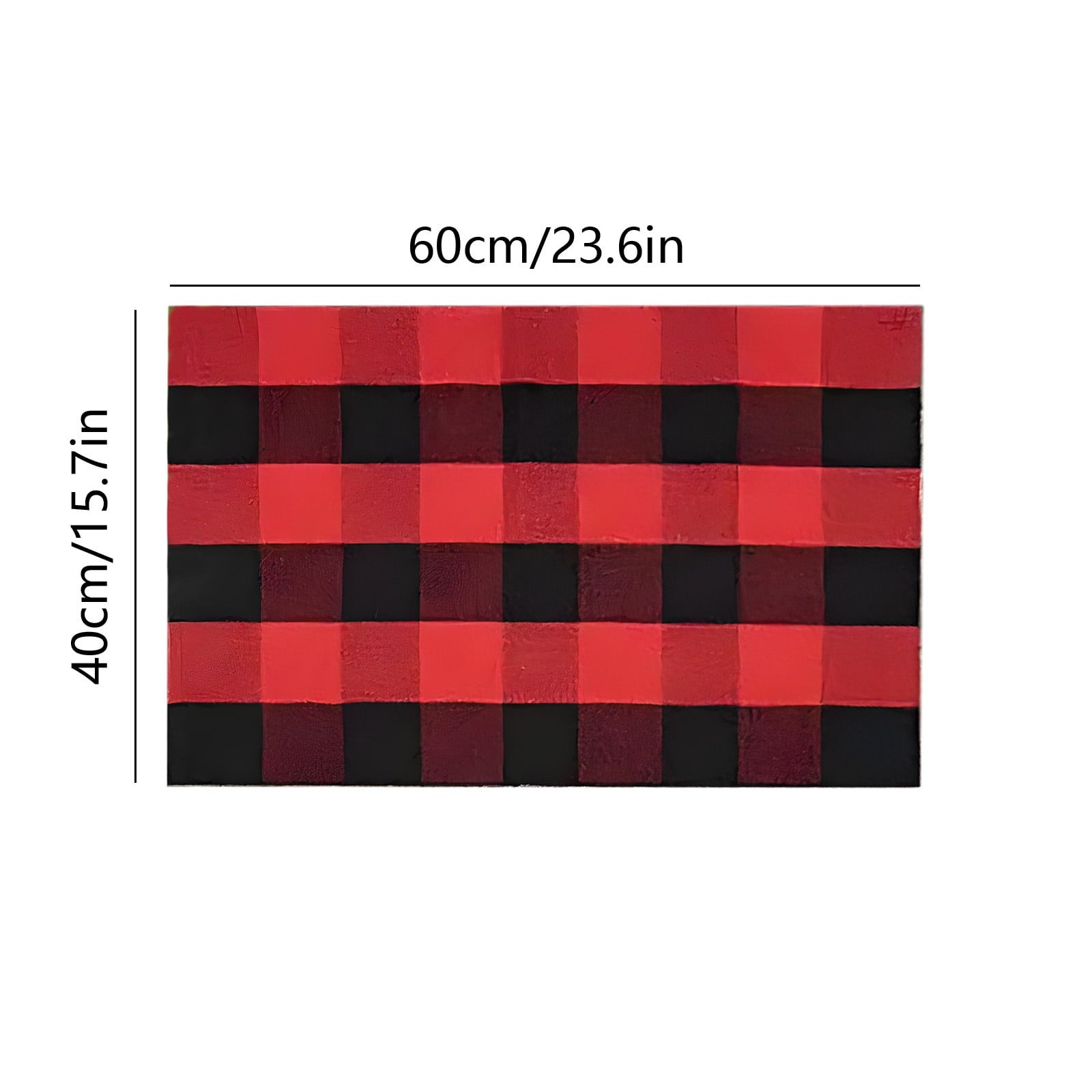 Taicans Fall Outdoor Rug,Buffalo Plaid Rug Red & White Striepd Rug Front Door Mat Halloween Thanksgiving Fall Autumn Home Decor,Welcome Doormat for Front Door,Farmhouse Decor,23.6 x 15.7 Inch