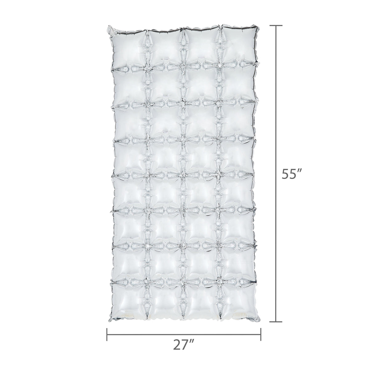 55 inch Foil Balloon Backdrops, Silver, 2 Count, by Way To Celebrate
