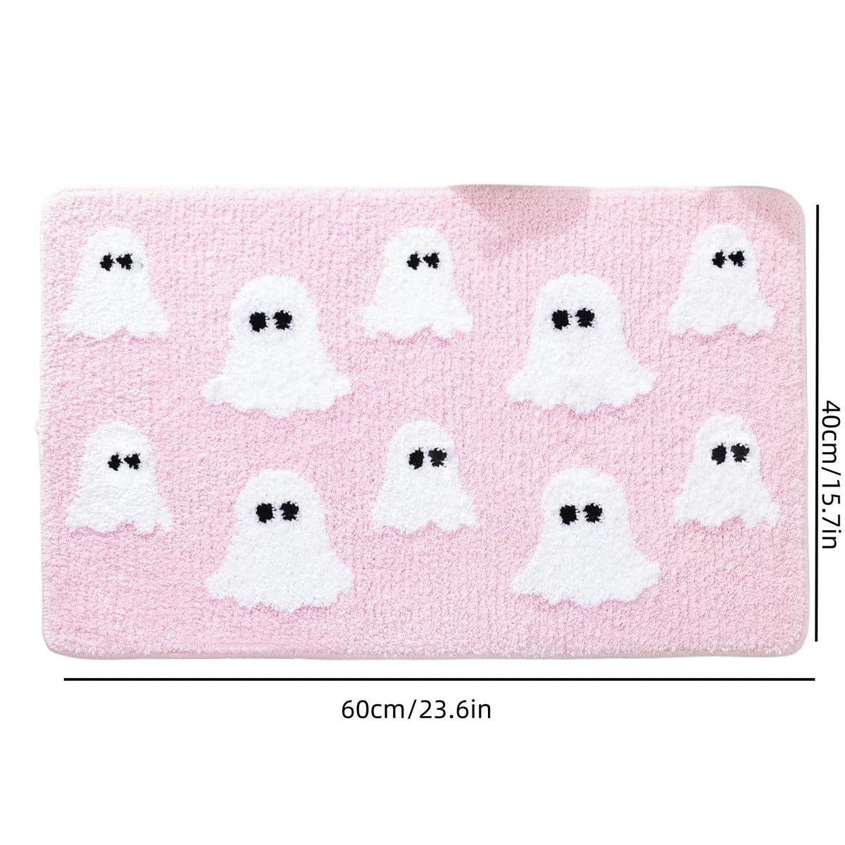 WWC Halloween Door Mat, 32x20 inch Halloween Decor Thick Non Slip Ghost doormat, Entryway Rug for Fall Party Indoor Outdoor Front Porch