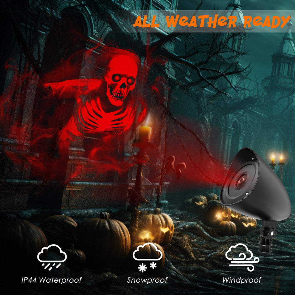 WETRBWEH Halloween Projector Lights Outdoor Indoor, 3D Dynamic Ghost Projector Decorations Lights for Window, Ground,Halloween Decor
