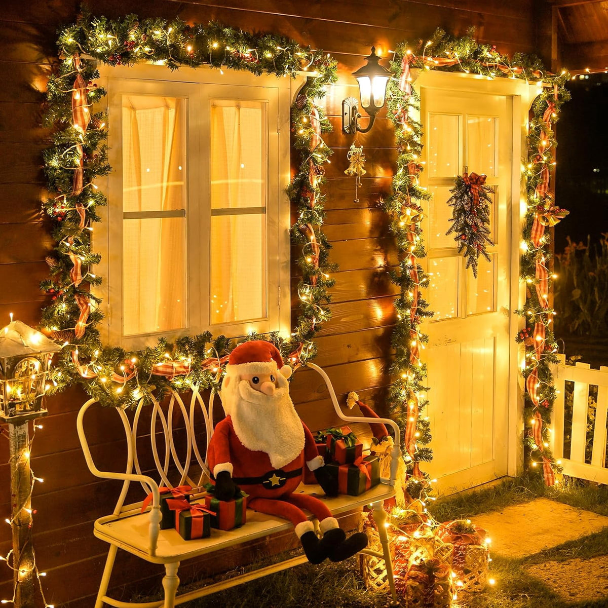 JMEXSUSS 200 LED Christmas Lights Indoor Outdoor, Connectable Warm White Christmas Tree Lights Clear Wire, 66 Ft Twinkle Fairy String Lights Plug in for Bedroom Wedding Christmas Tree Decorations