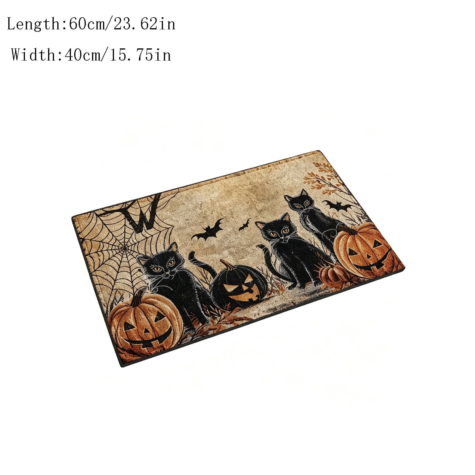 WWC Halloween Door Mat, 32x20 inch Halloween Decor Thick Non Slip Ghost doormat, Entryway Rug for Fall Party Indoor Outdoor Front Porch