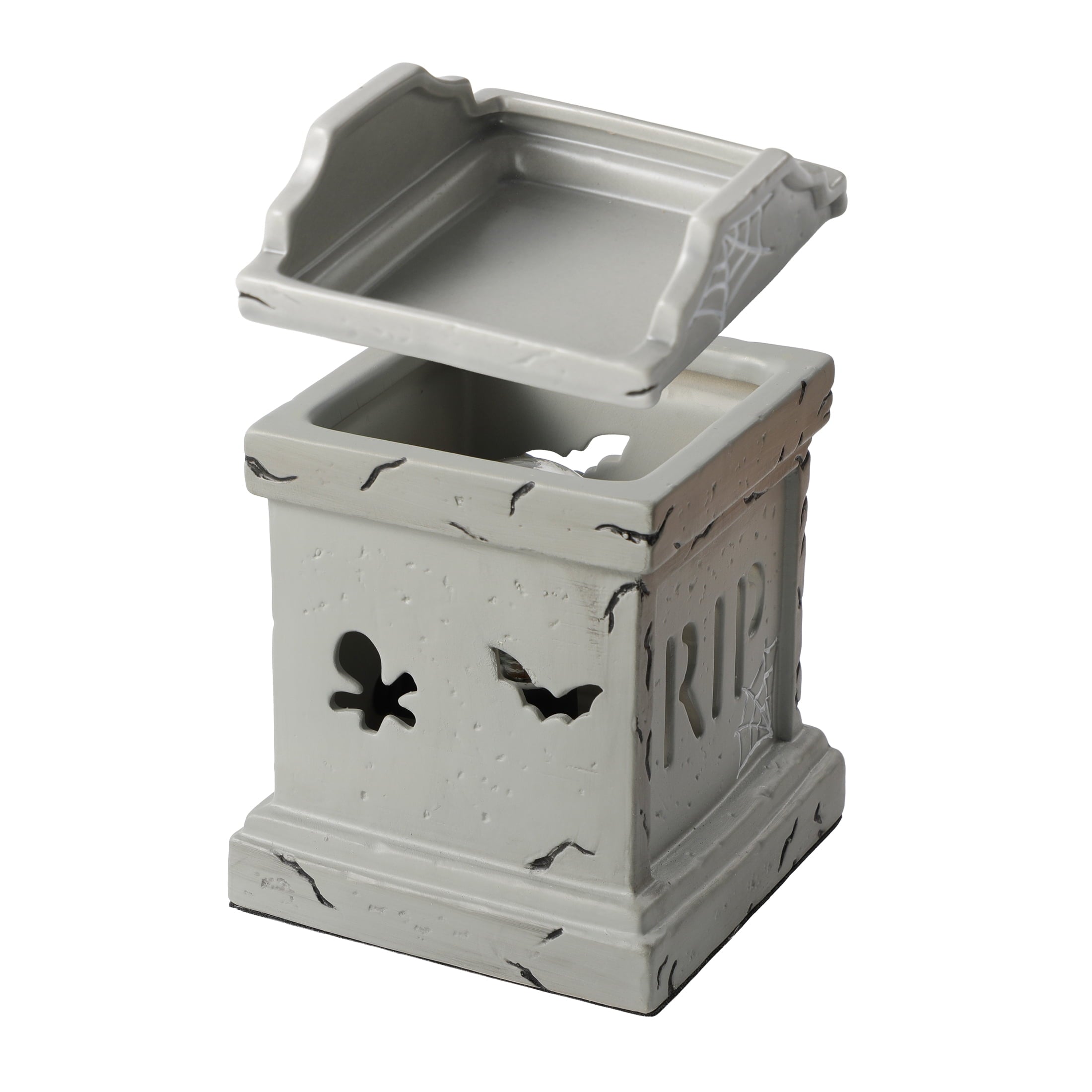 Better Homes & Gardens Halloween Ceramic Electric Plug-in Wax Melt Warmer with Farm Apple Pumpkin Wax Melts, Spooky Ghost