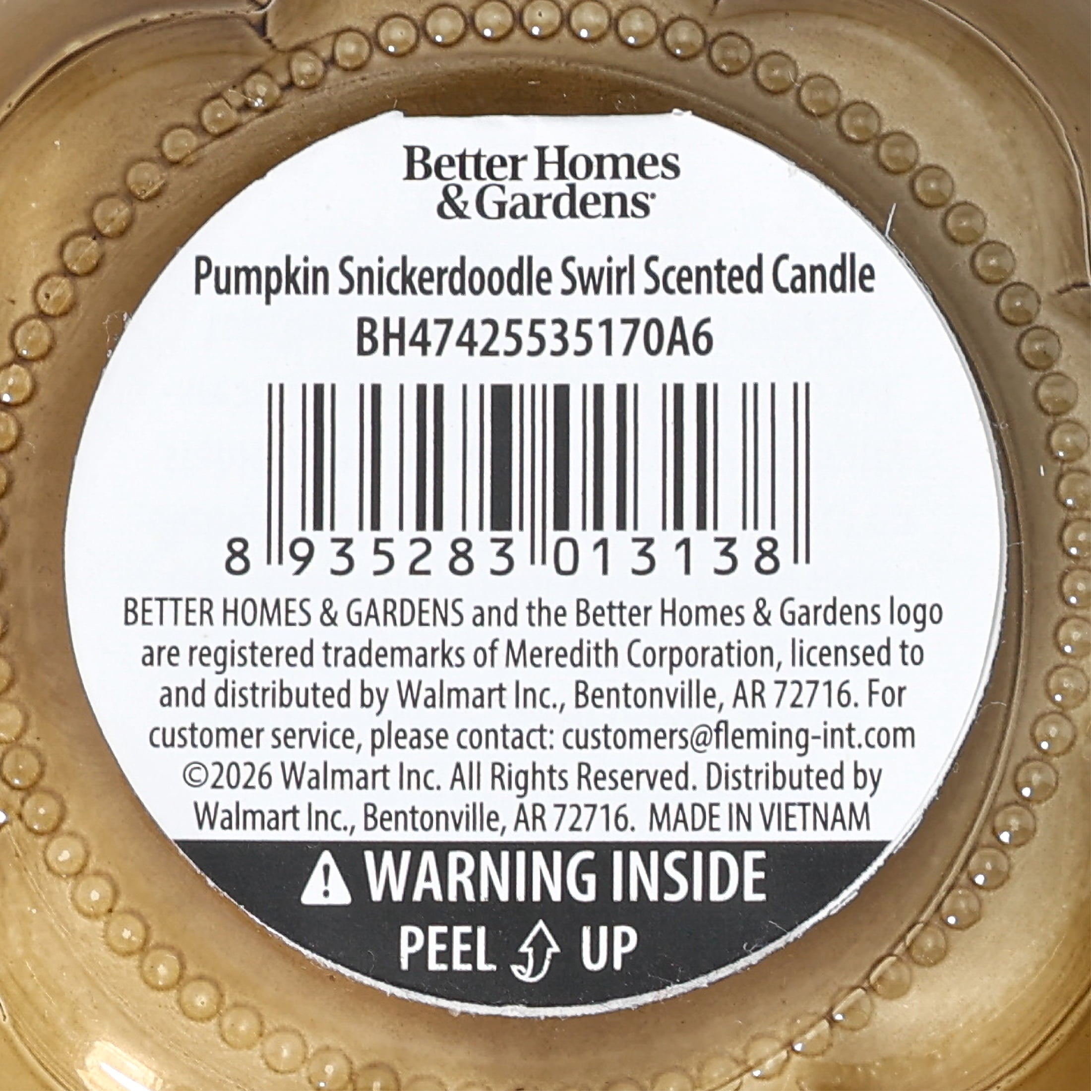 Better Homes & Gardens 5 oz Glass Pumpkin Jar Candle, Pumpkin Snickerdoodle Swirl