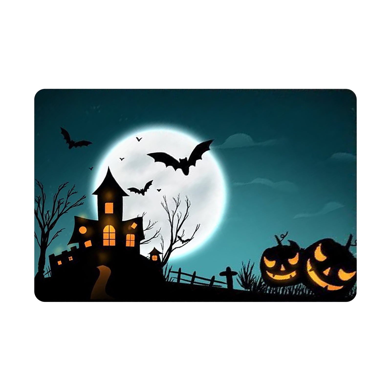 Stijggn Halloween Kitchen Rugs Halloween Mat Halloween Decorations Doormat, Welcome Mats for Front Door,Spooky Outdoor Mats for Front Door, Living Room, Bedroom, K-ids' Room